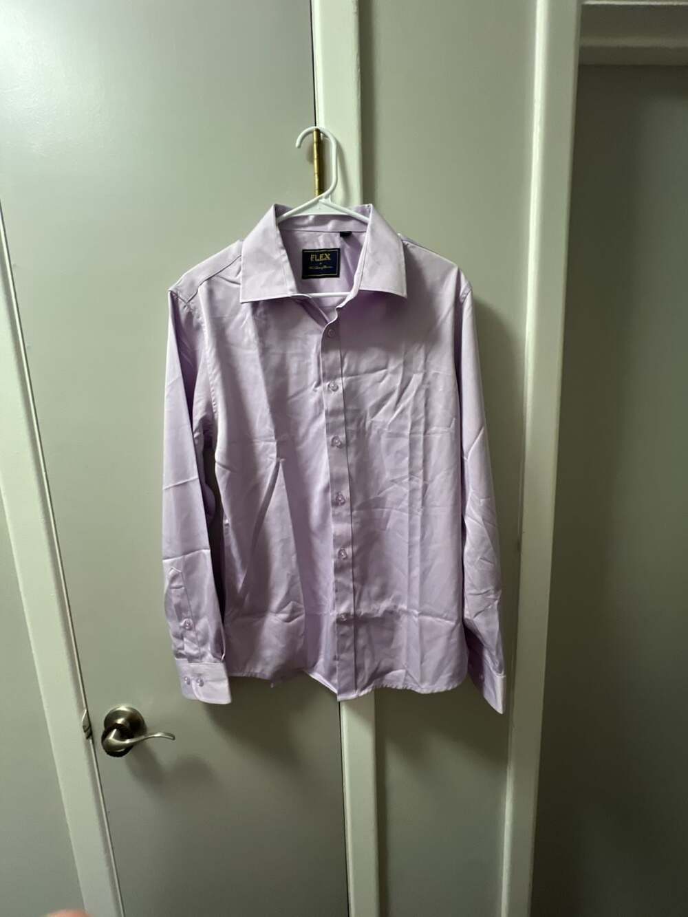 FLEX Long Sleeve Dress Shirt Purple